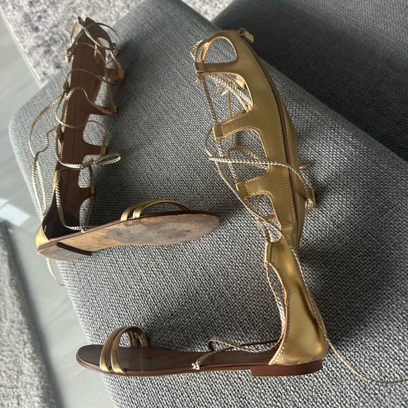 ALDO GOLD GLADIATOR TALL SANDALS - US SZ 7 - Picture 5 of 5